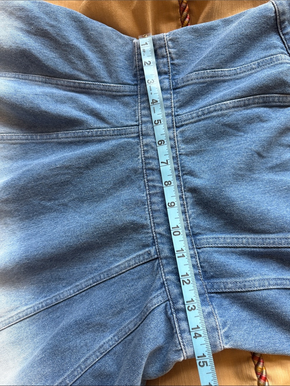 Amanda Uprichard Strapless Ombre Denim Dress in Blue and White - Picture 12 of 12